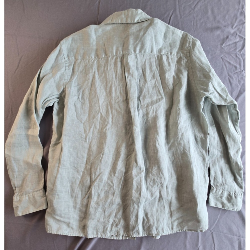Muji Mint Green Shirt Layering Linen Minimalist Quiet Luxury Old Money Size M - Picture 9 of 16